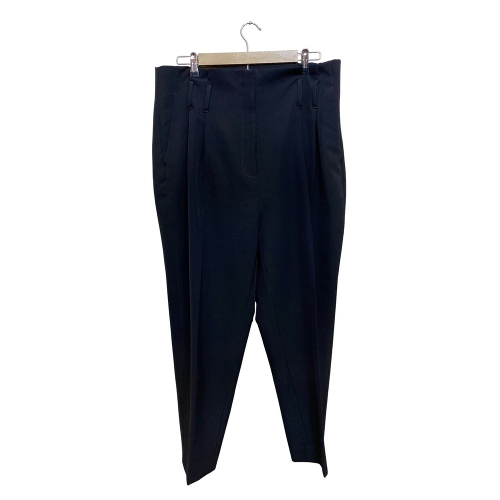 Chicos Black‎ High Rise Pleated Tapered Leg Dress Pants Size 2.5R US 14R